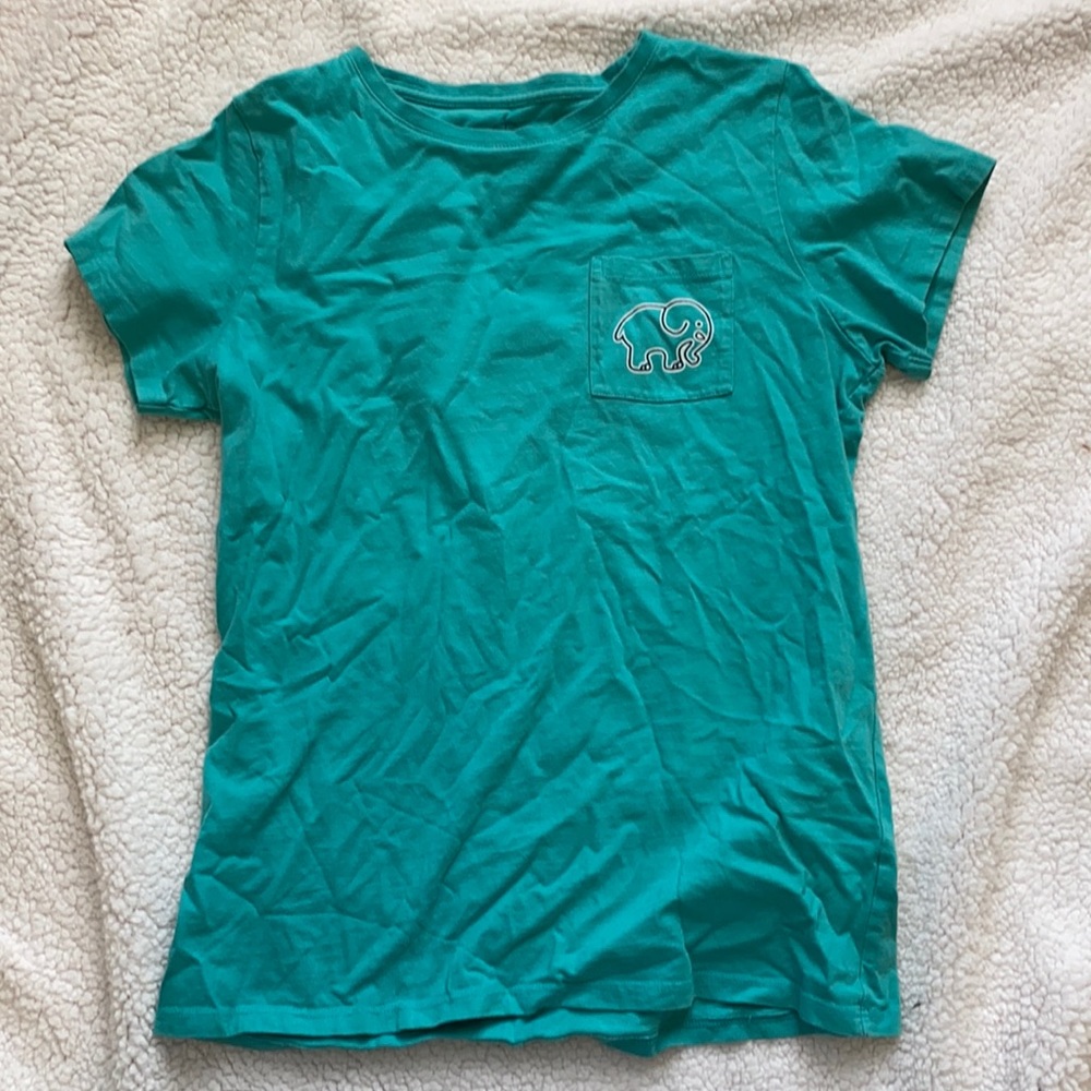 Blue ivory Ella wave shirt with pocket